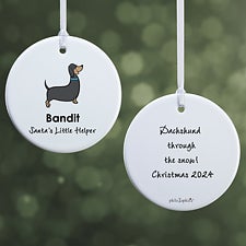 Personalized Dachshund Ornament by philoSophies - 25468
