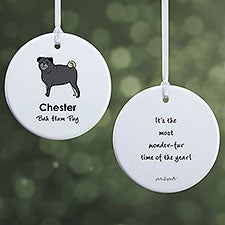 Personalized Pug Ornaments by philoSophies - 25476