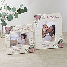 Personalized Shiplap First Mothers Day Picture Frame - 25496