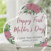 First Mother's Day Personalized Printed Heart Keepsake - 25506