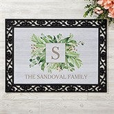 Spring Greenery Personalized Doormats - 25543