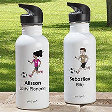 Personalized Soccer Player Water Bottle by philoSophies - 25552