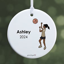 Personalized Basketball Player Christmas Ornaments by philoSophies - 25558