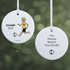 Personalized Soccer Player Christmas Ornaments by philoSophies - 25559