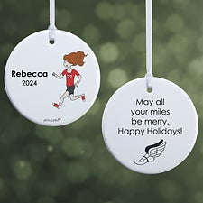 Personalized Cross Country Runner Ornaments by philoSophies - 25560