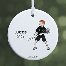 Personalized Lacrosse Player Christmas Ornaments by philoSophies - 25562