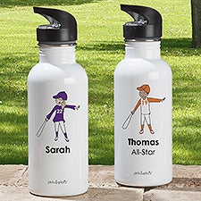 Personalized Softball Player Water Bottle by philoSophies - 25572