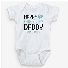 Happy First Fathers Day Personalized Baby Clothes - 25576