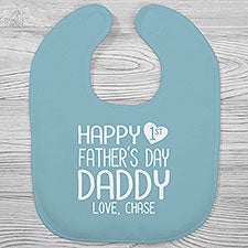 Personalized Baby Bibs - Happy First Father's Day - 25577