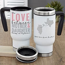 Personalized Mom Travel Mugs - Love Knows No Distance - 25618