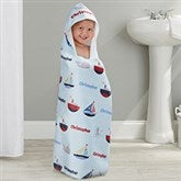 Water World Personalized Kids Hooded Bath Towel - 25626