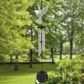 Now She Flies With Hummingbirds Personalized Memorial Wind Chimes - 25636