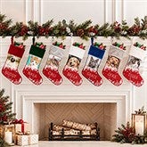 Snowflake Pet Personalized Photo Christmas Stockings - 25658