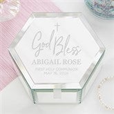 God Bless Personalized Mirrored Jewelry Box - 25670