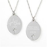 God Bless Personalized Pendant Necklace - 25671