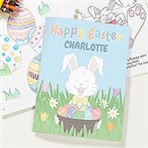 Personalized Easter Bunny Coloring Book & Crayon Set - 25717