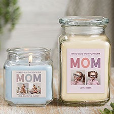 So Glad Youre Our Mom Personalized Scented Glass Candle Jars - 25723