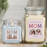 So Glad You're Our Mom Personalized Scented Glass Candle Jars - 25723