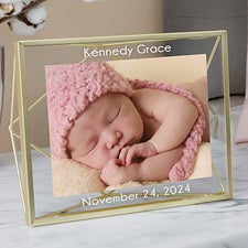Baby Memories Gold Prisma Engraved Glass Photo Frame - 25756
