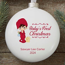 Precious Moments Personalized Baby Boys 1st Christmas Ornament - 25773