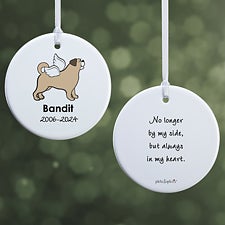 Personalized Puggle Memorial Ornaments by philoSophies - 25785