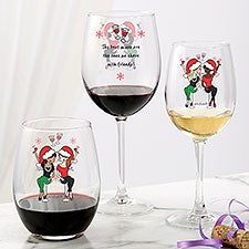 Wine Glasses 2er Set 9-10cm Christmas Decorations 