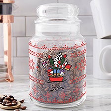 Personalized Holiday Candy Jar - Sleigh Girl by philoSophies  - 25803