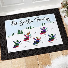 Happy Christmas With Our Family - Personalized Decorative Mat