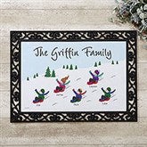 Christmas Sledding Family Personalized Doormats by philoSophie's - 25824