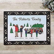 Personalized Christmas Car Family Doormats by philoSophies - 25827