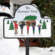 Christmas Car Family Personalized Garden Sign by philoSophies - 25828