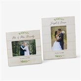 Laurels Of Love Personalized Wedding Shiplap Picture Frame - 25835