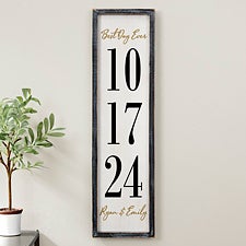 The Big Day Personalized Barnwood Frame Wall Art - 25848