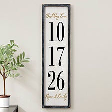 The Big Day Personalized Barnwood Frame Wall Art - 25848