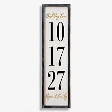 The Big Day Personalized Barnwood Frame Wall Art - 25848
