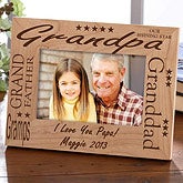 Personalized Grandpa Wood Picture Frame - 2587