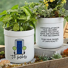 Personalized Outdoor Flower Pots - Front Door Welcome - 25893