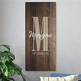 Farmhouse Initial Accent Personalized Shiplap Wall Art - 25934