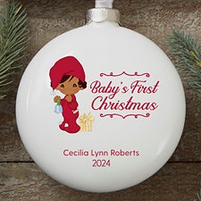 Precious Moments Personalized Baby Girls 1st Christmas Ornament - 25935