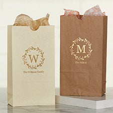 Monogram Laurels Personalized Goodie Bags - 25959D
