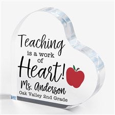 Inspiring Teacher Personalized Heart Keepsake - 26028