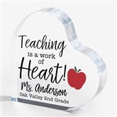 Inspiring Teacher Personalized Heart Keepsake - 26028