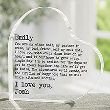 Love Notes Custom Printed Heart Keepsake - 26029