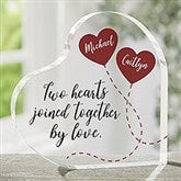 Two Hearts, One Love Printed Heart Keepsake - 26030