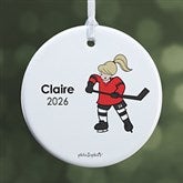 Personalized Hockey Player Ornaments by philoSophies - 26073