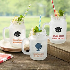 Personalized Graduation Mason Jar Glasses - 26106