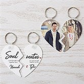 Soulmates Personalized Break Apart Heart Keychains - 26127