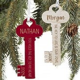 Key To My Heart Personalized Wood Ornaments - 26128