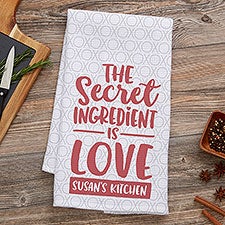 The Secret Ingredient is Love Personalized Kitchen Towel - 26147
