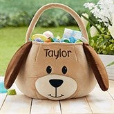 Puppy Embroidered Plush Easter Basket - 26149